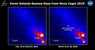 Imagen de los rayos gamma de V407 Cygni obtenida por el telescopio Fermi