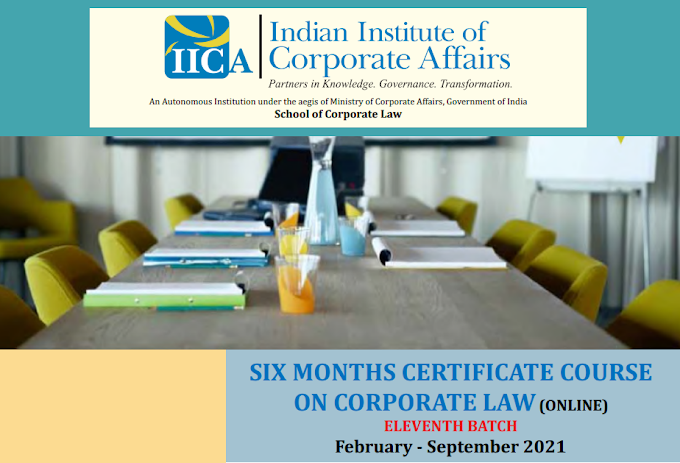   SIX MONTHS CERTIFICATE COURSE ON CORPORATE LAW(ONLINE)