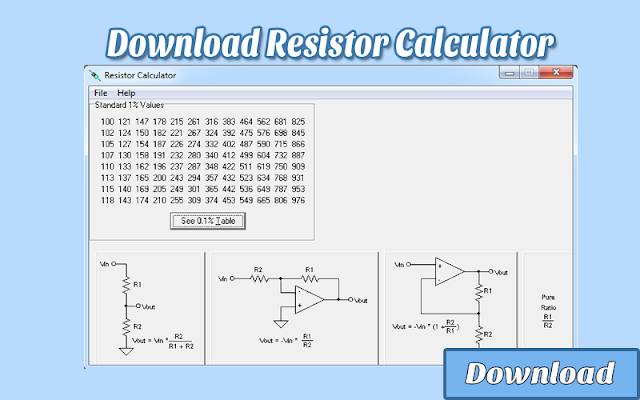 Download Resistor Calculator | Kalkulator / Info & Softwares Elektronika 