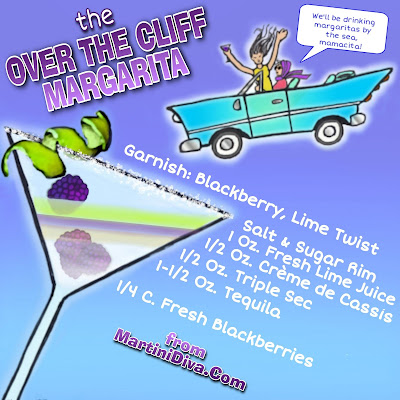 Over the Cliff Blackberry Margarita Recipe with Ingredients