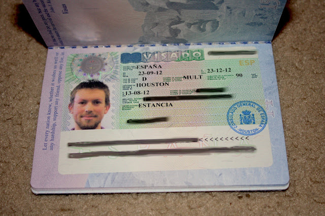 US passport with Spanish student visa