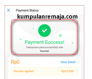 Voucher pulsa 25.000 dari Aplikasi dana