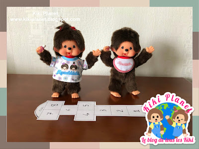 kiki Monchhichi marelle hopscotch récréation jeu game cute mignon