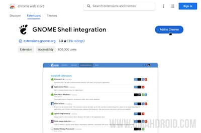 Langkah 2 - Install GNOME Shell Integration