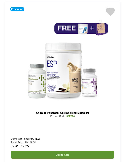 SHAKLEE POSTNATAL SET