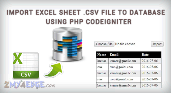Import Excel Sheet Csv File To Database Using Php Codeigniter
