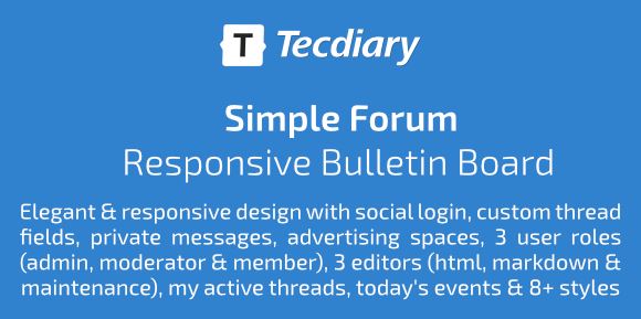 Simple Forum - Responsive Bulletin Board | PHP Script