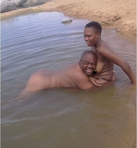 Busted! Identity of this N*ked Couple Romancing in a River Finally Revealed (Photos)