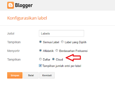 modif label cloude blogger