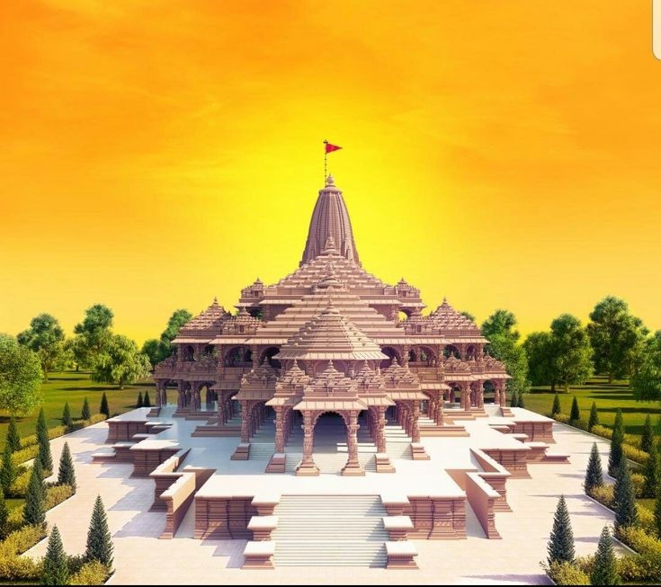 Ram Mandir Ayodhya 4K background Ayodhya mandir HD wallpaper download