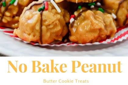 No Bake Peanut Butter Cookie Treats #christmas #dessert