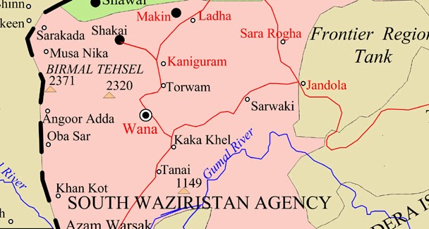 south waziristan map -- www.techmediapak.com