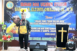 Kembali Pimpin Mimika, Eltinus Omaleng Katakan Tuhan Yesus Benar Ada