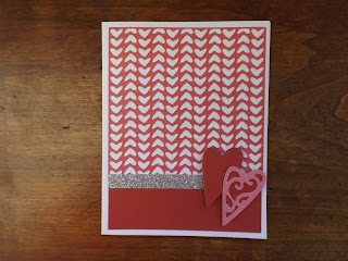 CTMH Heart Card With Shimmer Trim