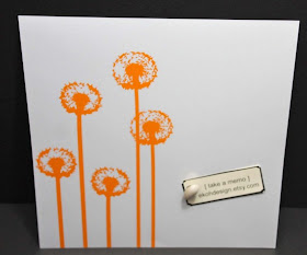 steel magnetic dry erase board with orange dandelions