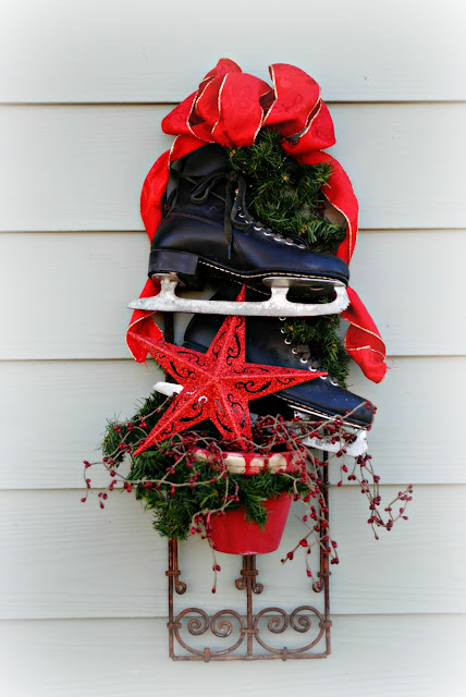 Christmas decor ice skates