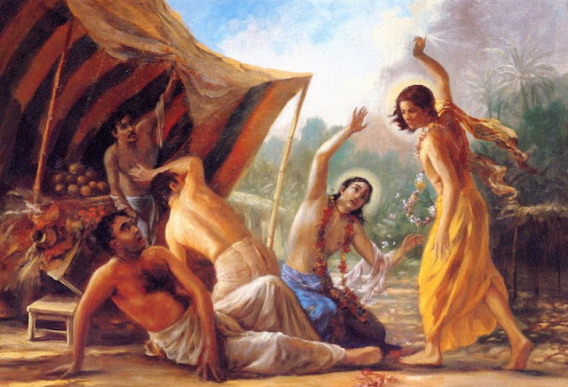 Lord Nityananda was Attacked by Jagai and Madhai