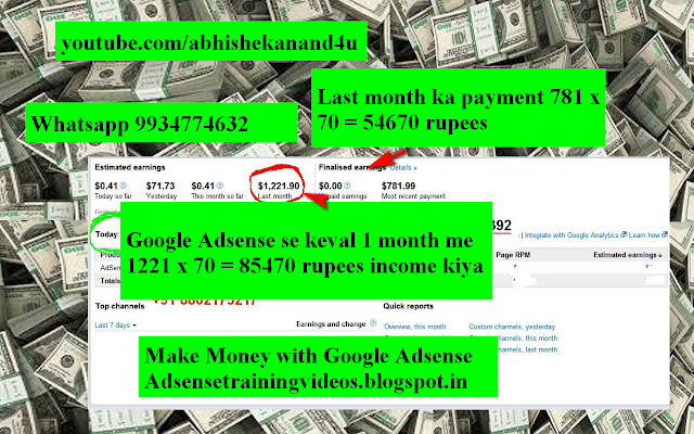  Google Adsense se keval 1 Month me 85470 rupees ka income February 2019 | Google Adsense payment proof of 85470 rupees in one month February 2019 | Google Adsense payment proof February 2019