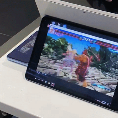 Globe 5G test. Tekken 7 was played on tablet.