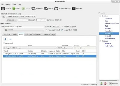 Handbrake video converter