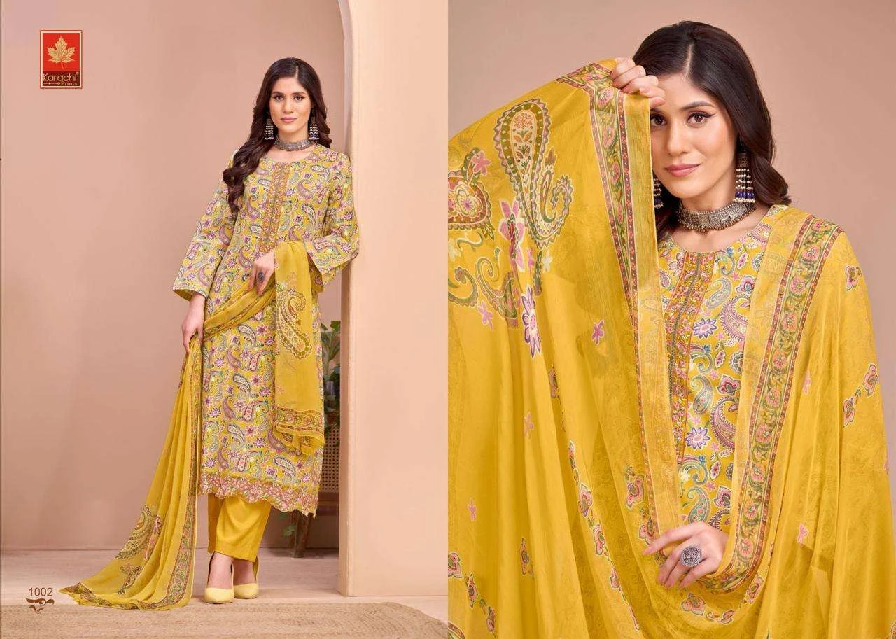 Anaya Karachi Prints Cambric Embroidery Work Pant Style Suits