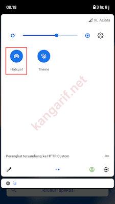 hidupkan hotspot