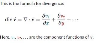 Formula of divergence