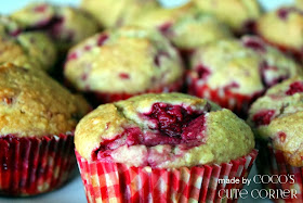 Raspberry Coconut Muffins