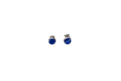 boucles d'oreilles collection imitation marbre bleu foncé stenna bijoux fantaisie polymere faits main lille