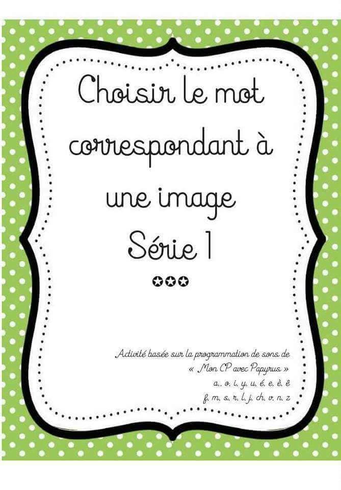 choisir le mot  correspondant à l'image