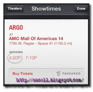 Apple Siri in iOS 6.1 Can A Movie Ticket Messages