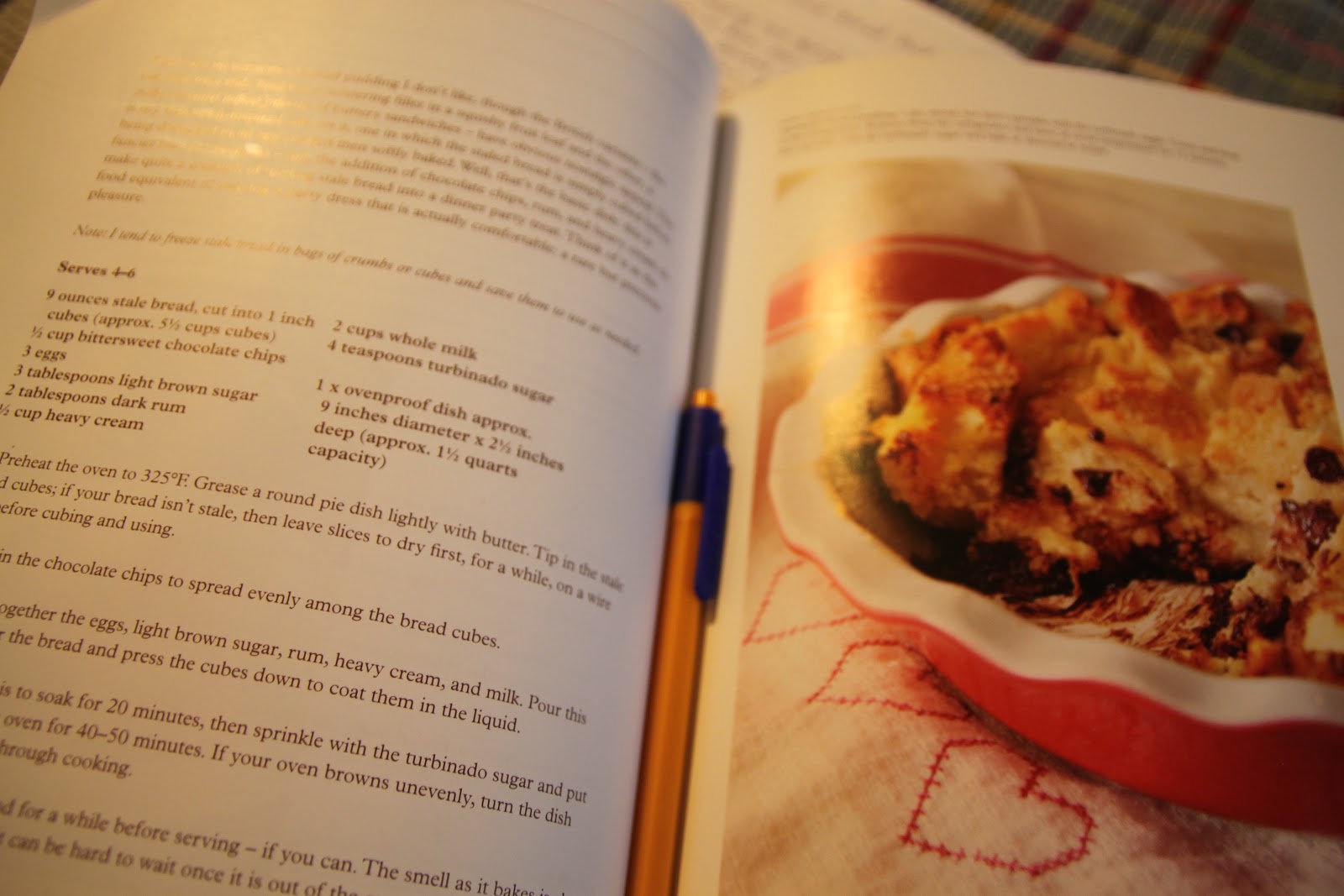 My Life In A Journal: Puding Roti Coklat Chip dan Malam 