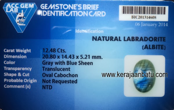 Natural Labradorite ( Albite ) Kode P416