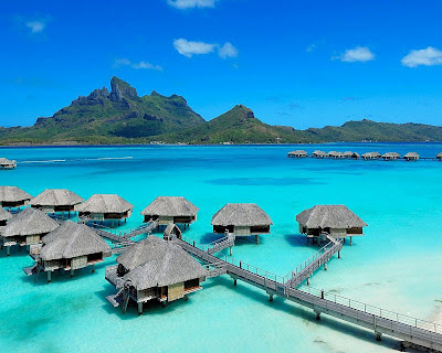 tahiti bora bora paradise luxury accomodation best hotels beach huts water bungalow holiday resort