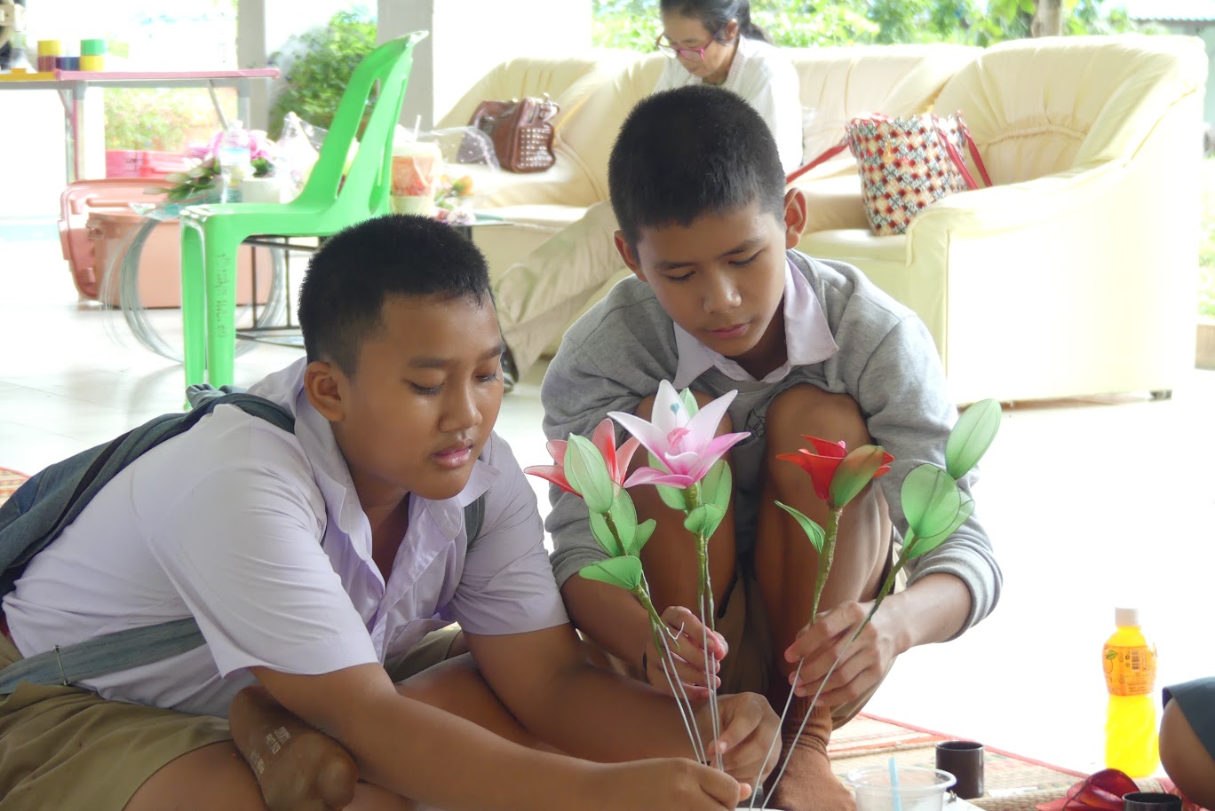 ดอกไม้ผ้าใยบัว2563