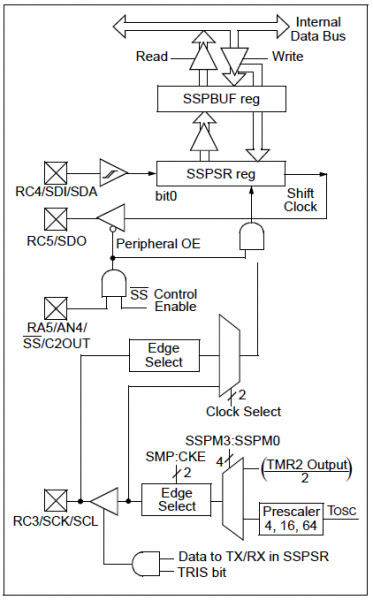 SPI-Mode-MSSP-Module-Block-Diagram-PIC-16F877A-373x600