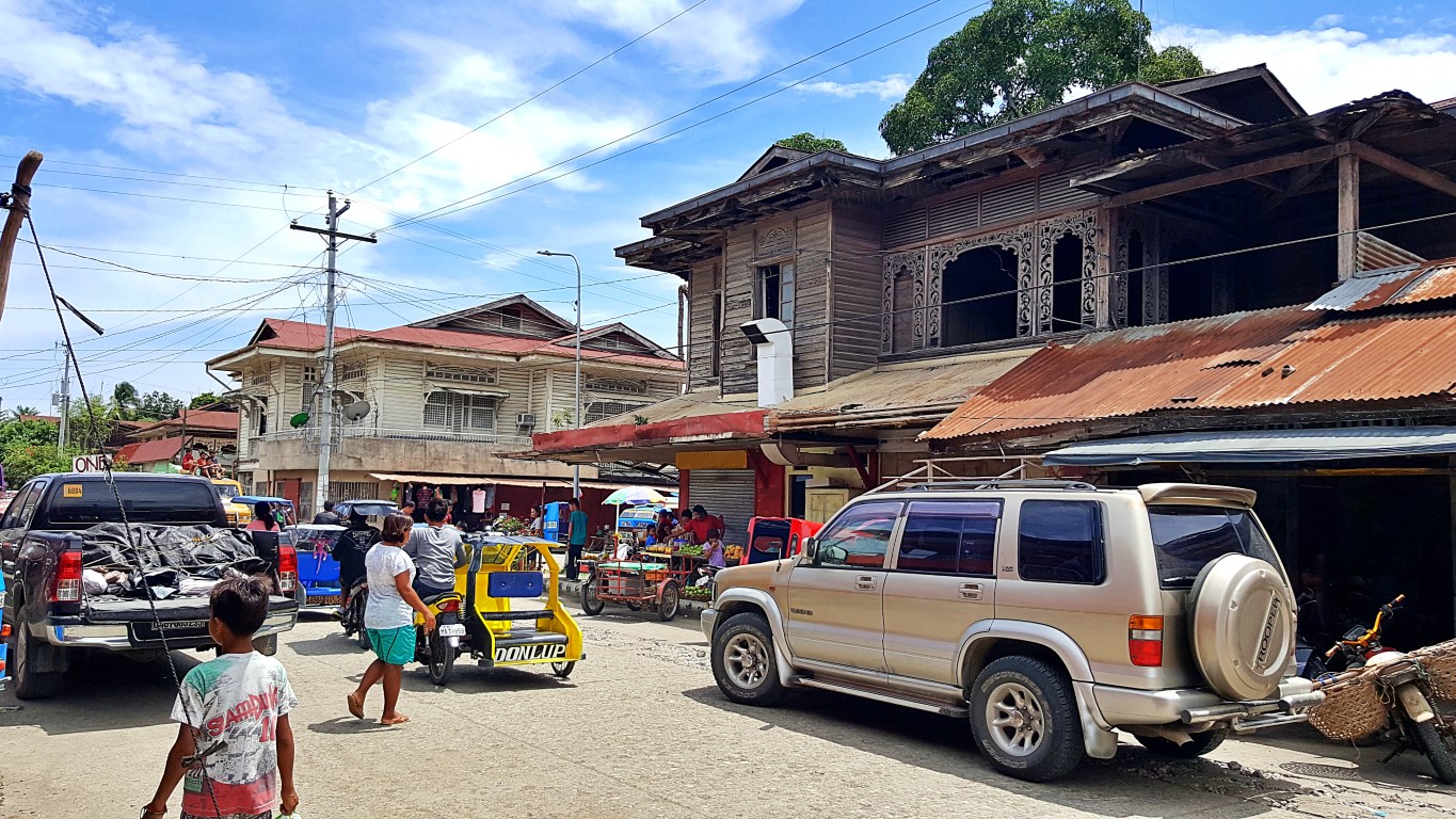 beautiful big old wooden houses in the town center of Glan, Sarangani