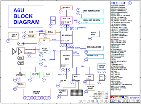 Asus A6U Free Download Laptop Schematics 