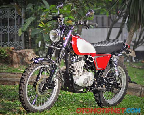 Foto Modifikasi Suzuki Thunder 125 Retro Scrambler