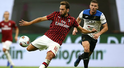 calhanoglu protagonista di milan atalanta