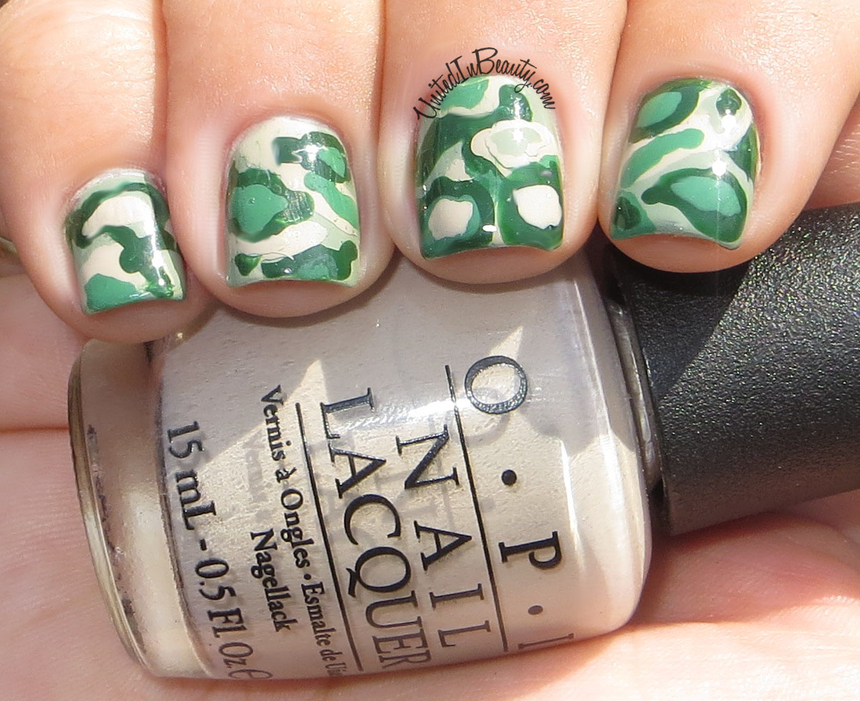 Matte Camo Nails - Easy Camouflage Nail Art - YouTube