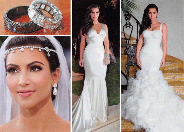 Kim Kardashian 3 wedding dresses