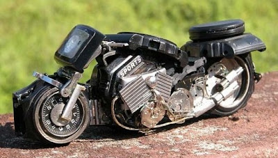 Motorcycles made from old watches Seen On www.coolpicturegallery.us