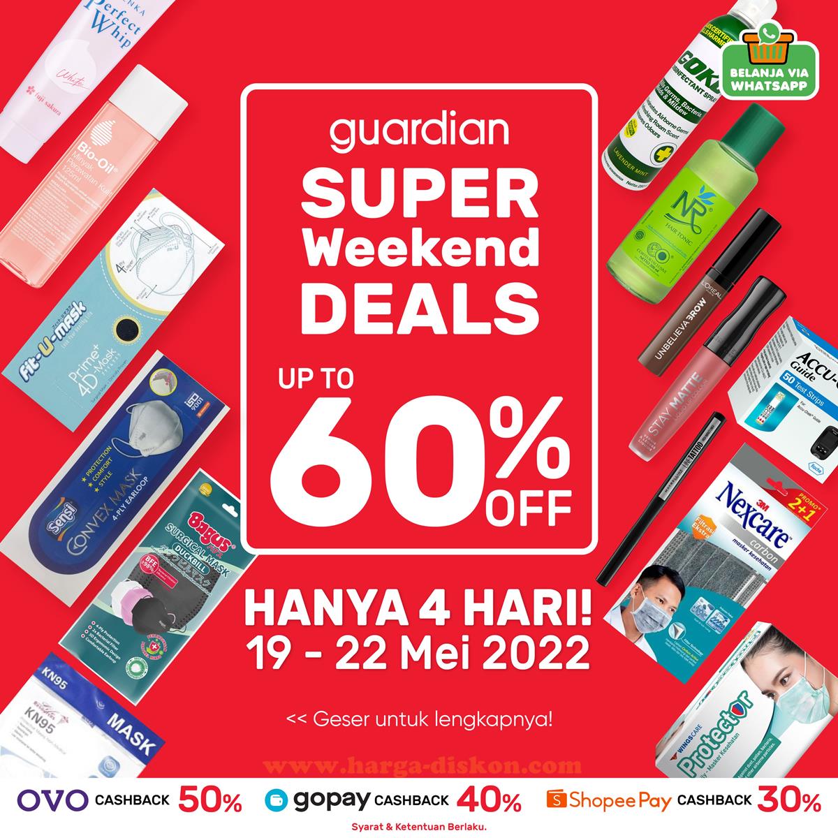 Promo GUARDIAN Super Weekend Deals 19 - 22 Mei 2022