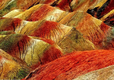 Another rainbow mountains, China, most beautiful places on earth.