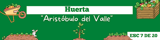 CARTEL QUE DICE : "Huerta: Aristóbulo del Valle, ESC 7 DE 20"