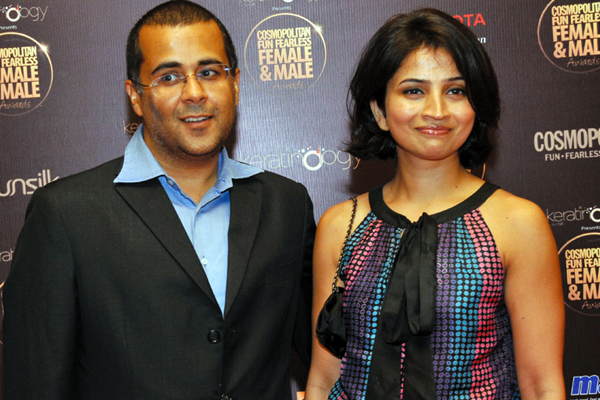 Author Chetan Bhagat Wife Anusha Bhagat Photos | Family Photos | Real-Life Photos