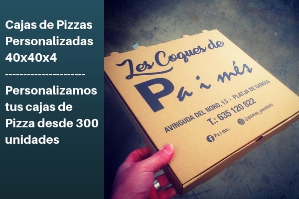 cajas de pizzas 40x40x4