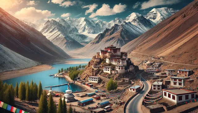 The essence of Keylong, showcasing its Himalayan beauty, monasteries, and breathtaking landscapes.