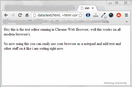 Web Browser as Text Editor